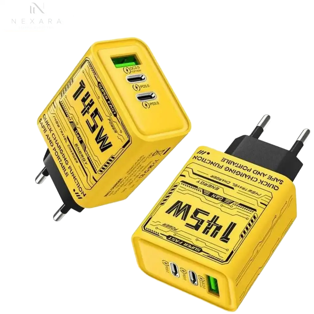 145W Triple Port Ultra-Fast Charging GaN Adapter Nexara Living