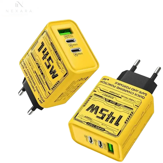 145W Triple Port Ultra-Fast Charging GaN Adapter Nexara Living