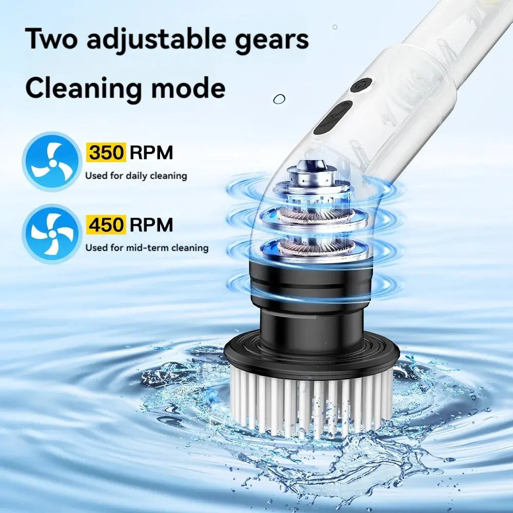 Wireless 9-in-1 Electric Cleaning Brush with Telescopic Handle