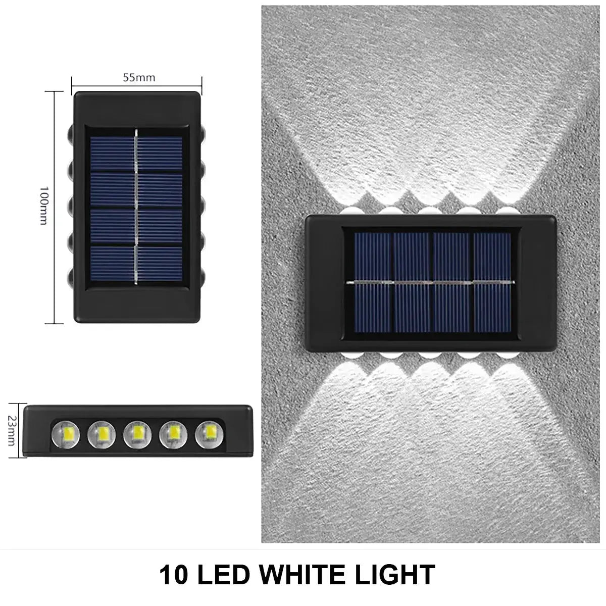 Solar Wall and Fence Lights - LED Outdoor Waterproof Sconces with Dusk to Dawn Sensor (1-12 PCS)