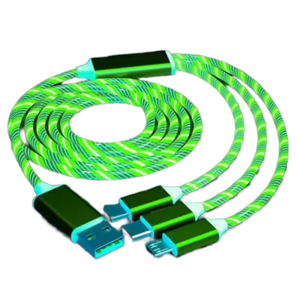 3-in-1 LED Glow Charging Cable Micro USB and Type-C Nexara Living