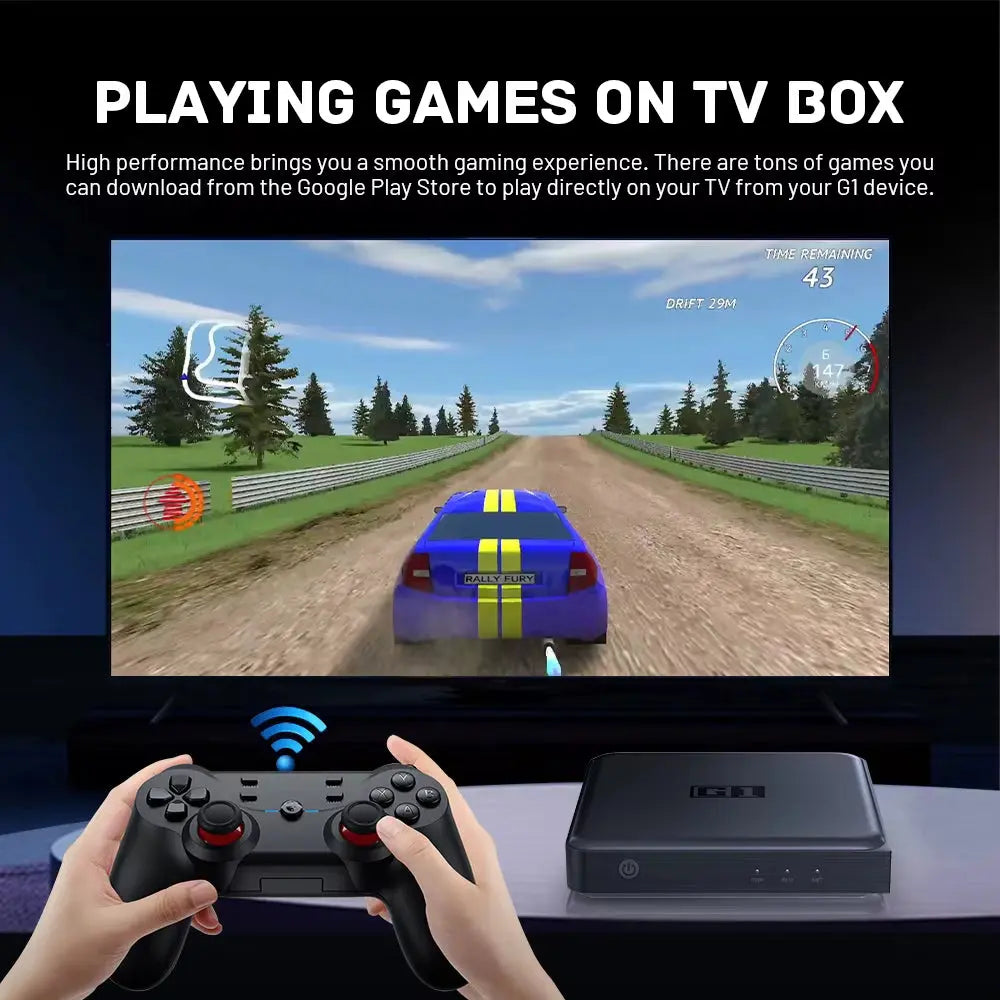 G1 Android TV Box - Google Certified 4K Ultra HD Streaming Device with Netflix, Dolby Vision, HDR10+, 4GB RAM, 32GB Storage, and Wifi6