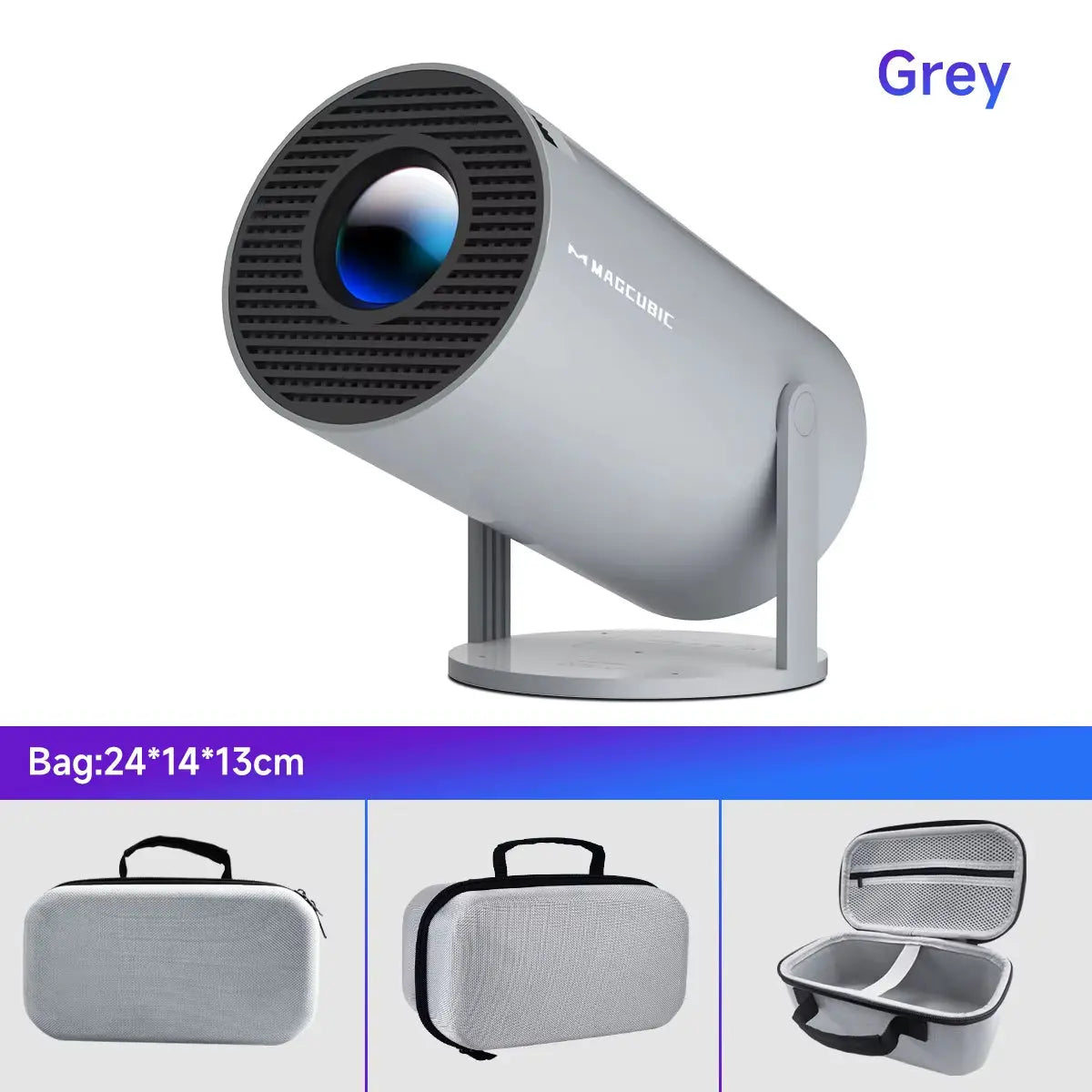HY300 Pro 4K Portable Projector with Android 11, Dual WiFi, 290 ANSI Lumens, and Bluetooth 5.0 for Outdoor Cinema