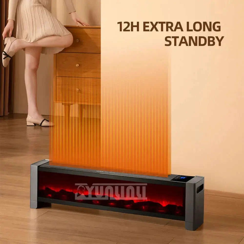 Indoor 3D Flame Electric Heater for Bathrooms and Living Spaces - Winter Fireplace Solution