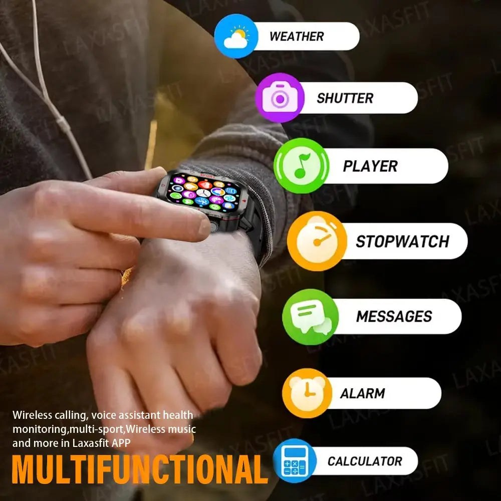 Advanced Smart Watch with 2.01" HD Display, Bluetooth Connectivity, Voice Calling, Multi-Sport Tracking, and Comprehensive Health Monitoring