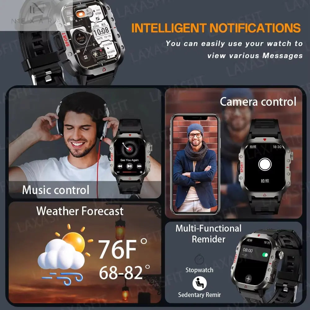 Advanced Smart Watch with 2.01" HD Display, Bluetooth Connectivity, Voice Calling, Multi-Sport Tracking, and Comprehensive Health Monitoring