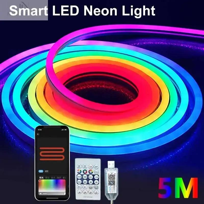 Bluetooth Neon LED Strip Lights - (1M, 2M, 3M, 5M)