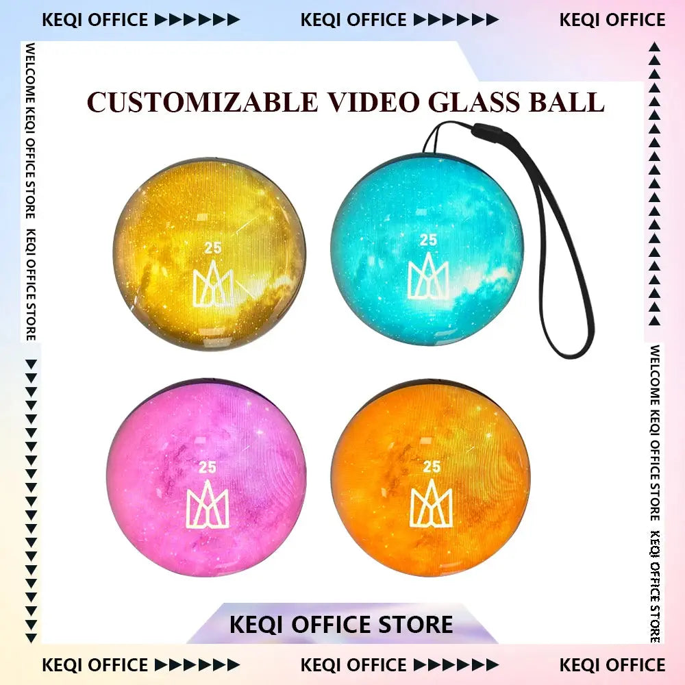Customizable Video Glass Ball Lamp - Spherical Pixel Display with Detachable Screen for Personalized Gifts