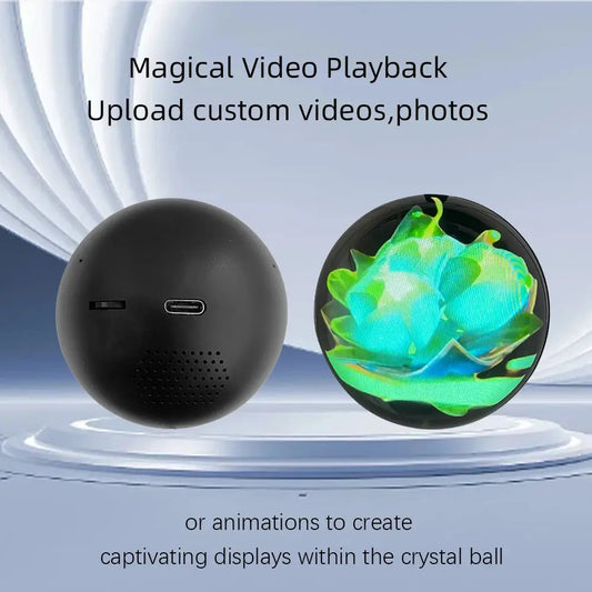 Customizable Video Glass Ball Lamp - Spherical Pixel Display with Detachable Screen for Personalized Gifts