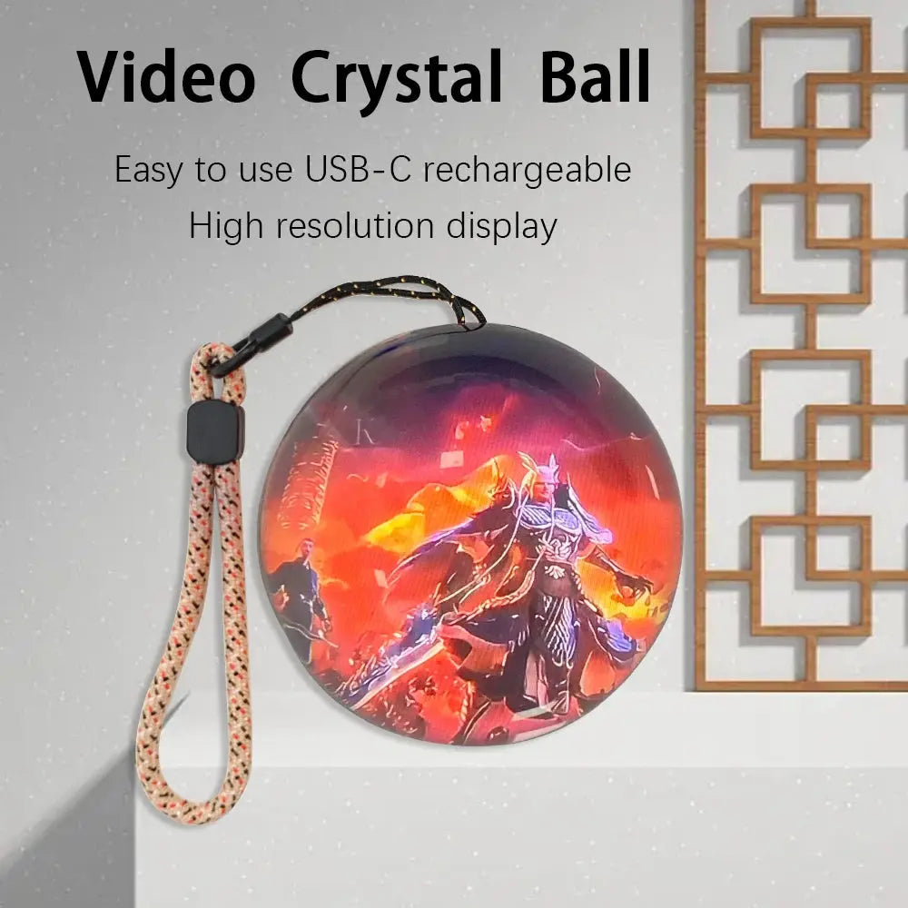 Customizable Video Glass Ball Lamp - Spherical Pixel Display with Detachable Screen for Personalized Gifts