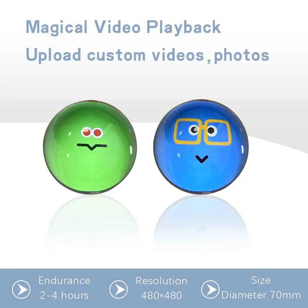 Customizable Video Glass Ball Lamp - Spherical Pixel Display with Detachable Screen for Personalized Gifts