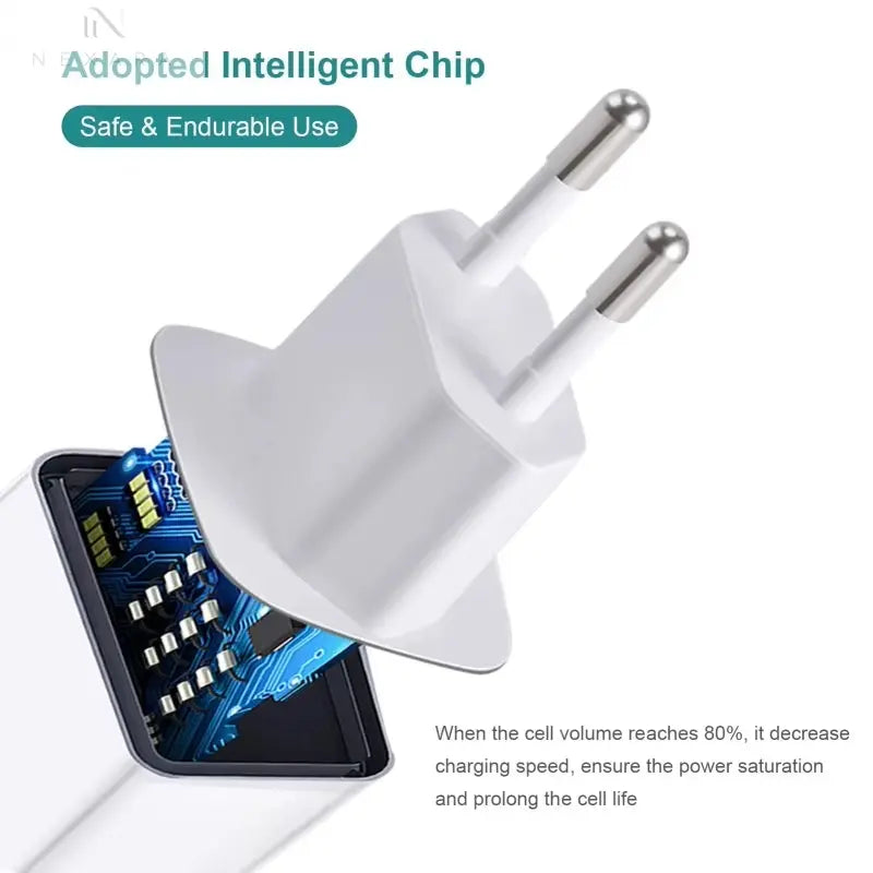 High-Performance 65W GaN Fast Charger with Quick Charge 3.0 - USB-C Plug for iPhone 13/12/11, iPad, Xiaomi 12, Globally Compatible with AU, UK, US, EU Standards
