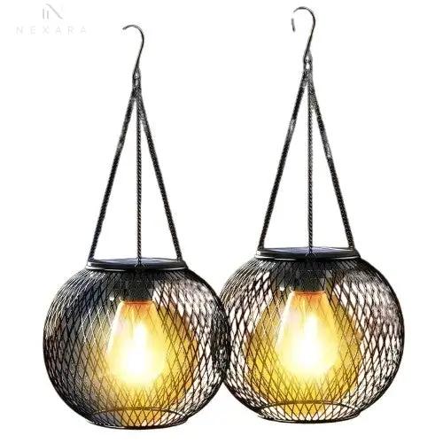 Outdoor Solar Lantern - Waterproof Decorative Hanging Lights for Gardens and Yards
