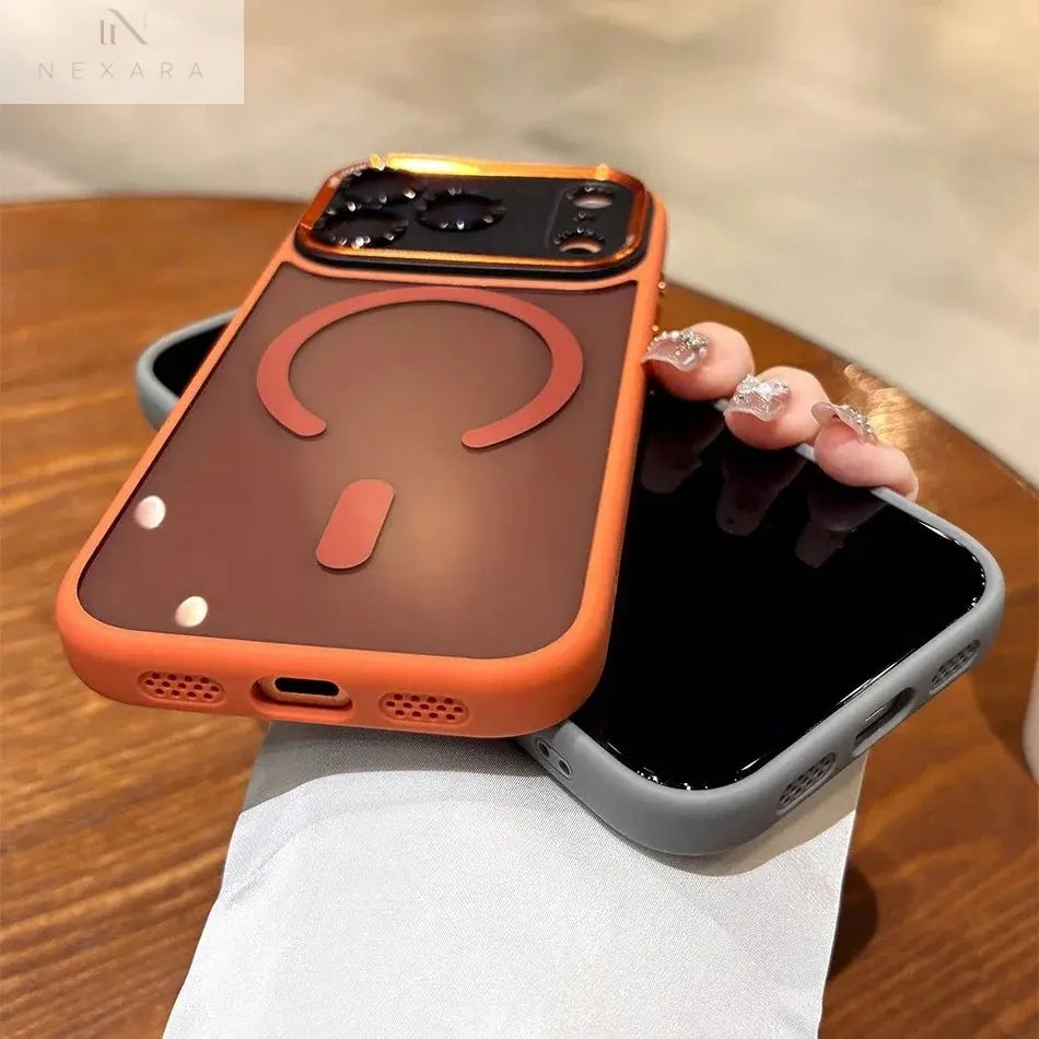 Premium MagSafe-Compatible Transparent Acrylic Case for iPhone 14/15/16/17 Pro Max Plus and Air - Shockproof Protection with Stylish Design