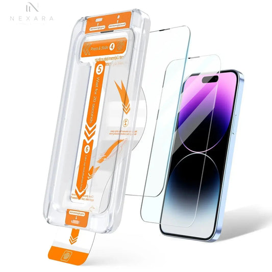 2-Pack Tempered Glass Screen Protectors iPhone Installation Kit Nexara Living