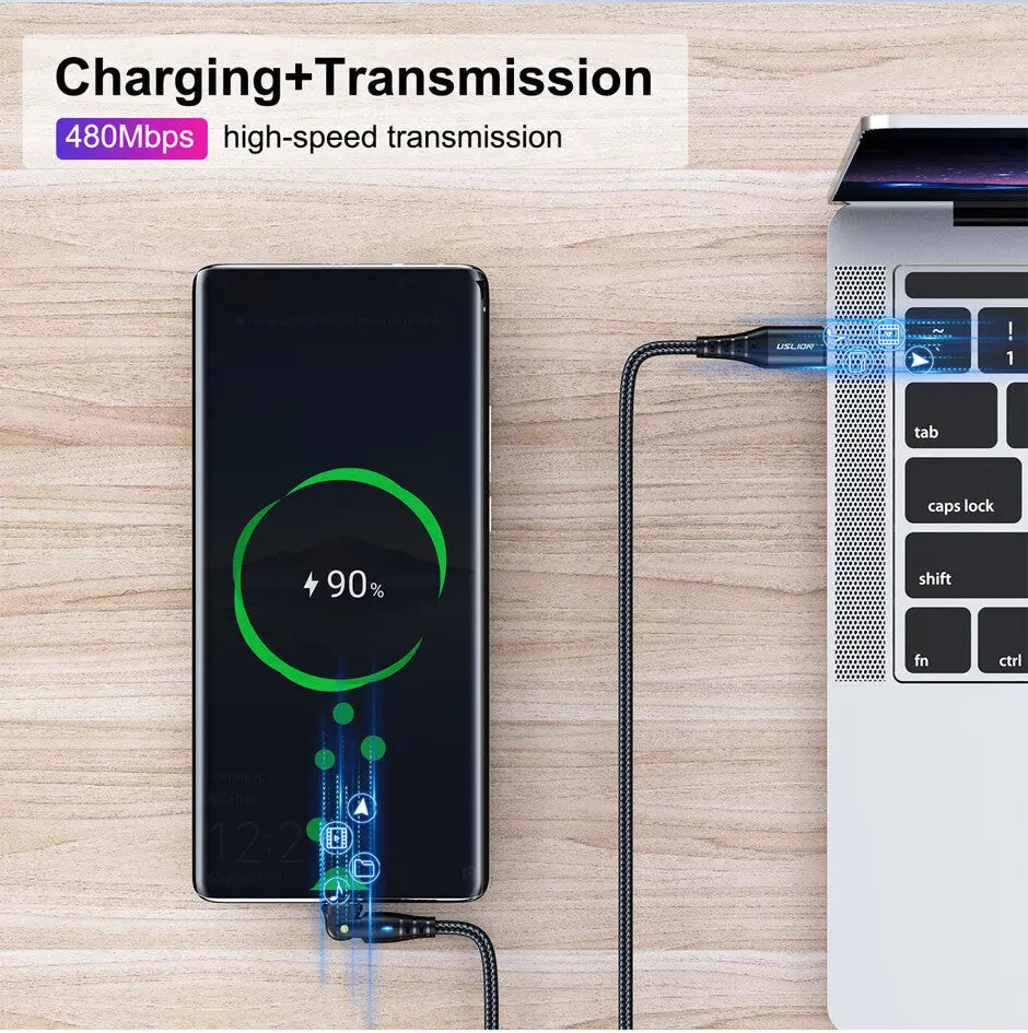 Premium USB-C to Type-C Fast Charging and Data Sync Cable for iPhone 15 and Samsung Devices - Available in 1M and 2M Lengths