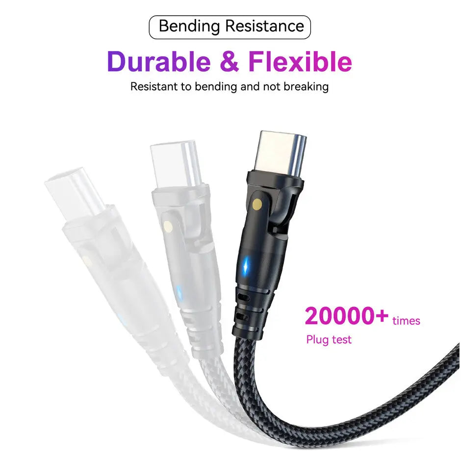Premium USB-C to Type-C Fast Charging and Data Sync Cable for iPhone 15 and Samsung Devices - Available in 1M and 2M Lengths