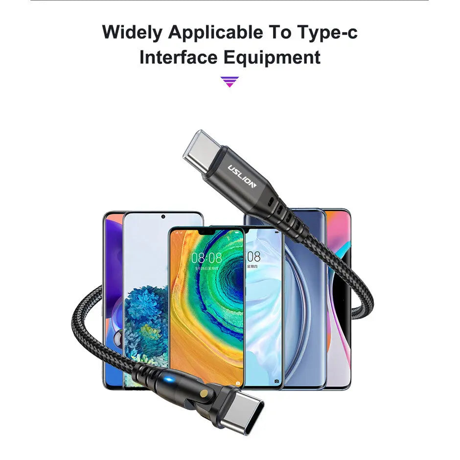 Premium USB-C to Type-C Fast Charging and Data Sync Cable for iPhone 15 and Samsung Devices - Available in 1M and 2M Lengths