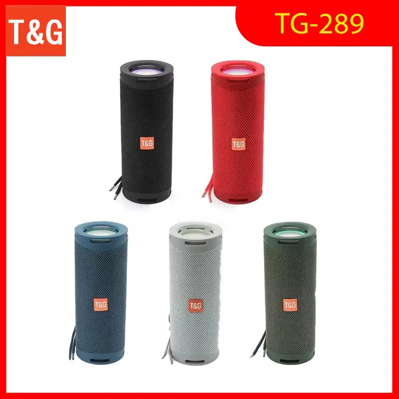 TG289 Premium Portable Bluetooth Speaker - Waterproof, 1800mAh Battery, Double Bass, AUX & TF Card Support with LED Lighting