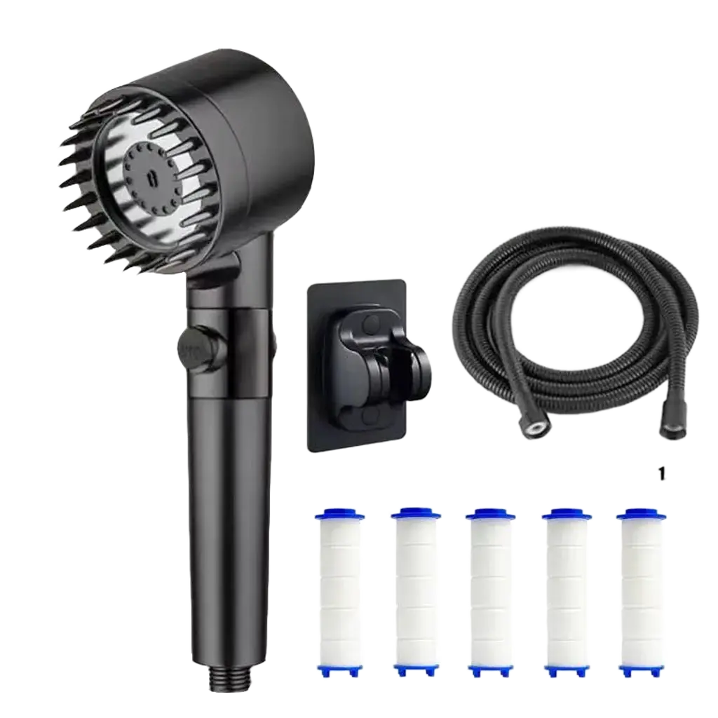 Three-Speed Adjustable Portable Showerhead Massage Function and Water Filter Nexara Living