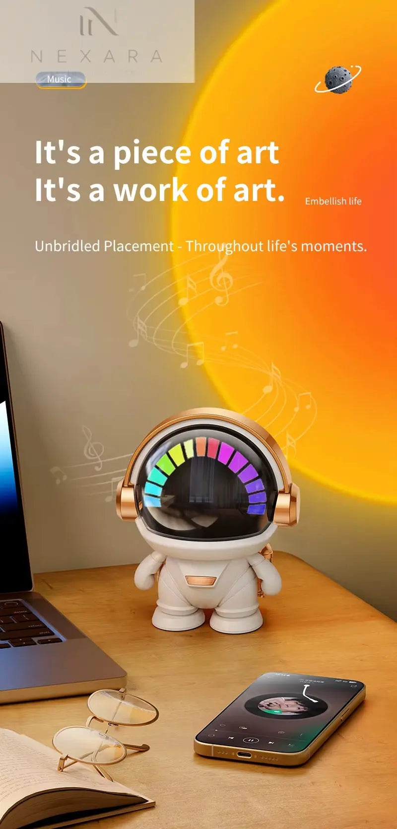 Wireless Bluetooth Astronaut Speaker: Portable TWS Subwoofer for Home and Outdoor Enjoyment