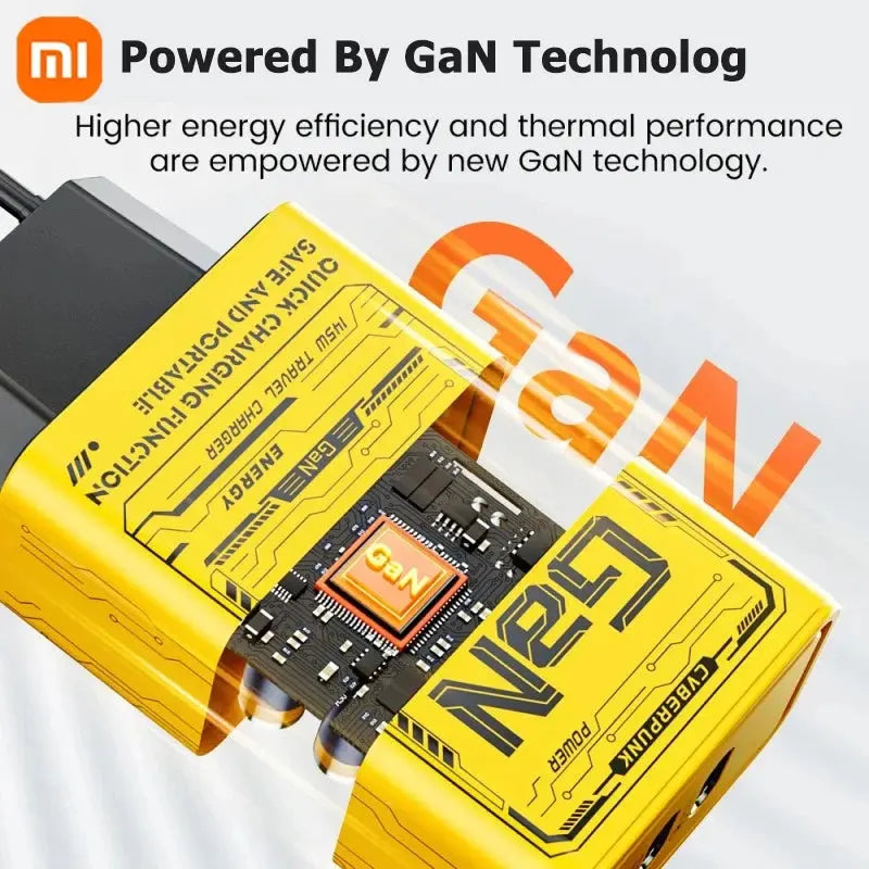 Xiaomi 145W Triple Port Ultra-Fast Charging Adapter - Versatile Power Solution for Huawei, iPhone, and Samsung Devices