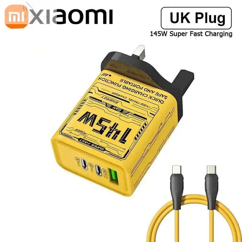 Xiaomi 145W Triple Port Ultra-Fast Charging Adapter - Versatile Power Solution for Huawei, iPhone, and Samsung Devices