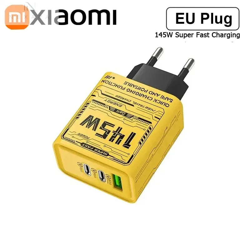 Xiaomi 145W Triple Port Ultra-Fast Charging Adapter - Versatile Power Solution for Huawei, iPhone, and Samsung Devices