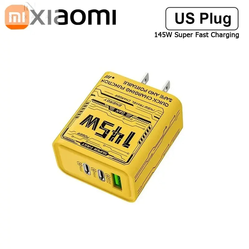 Xiaomi 145W Triple Port Ultra-Fast Charging Adapter - Versatile Power Solution for Huawei, iPhone, and Samsung Devices