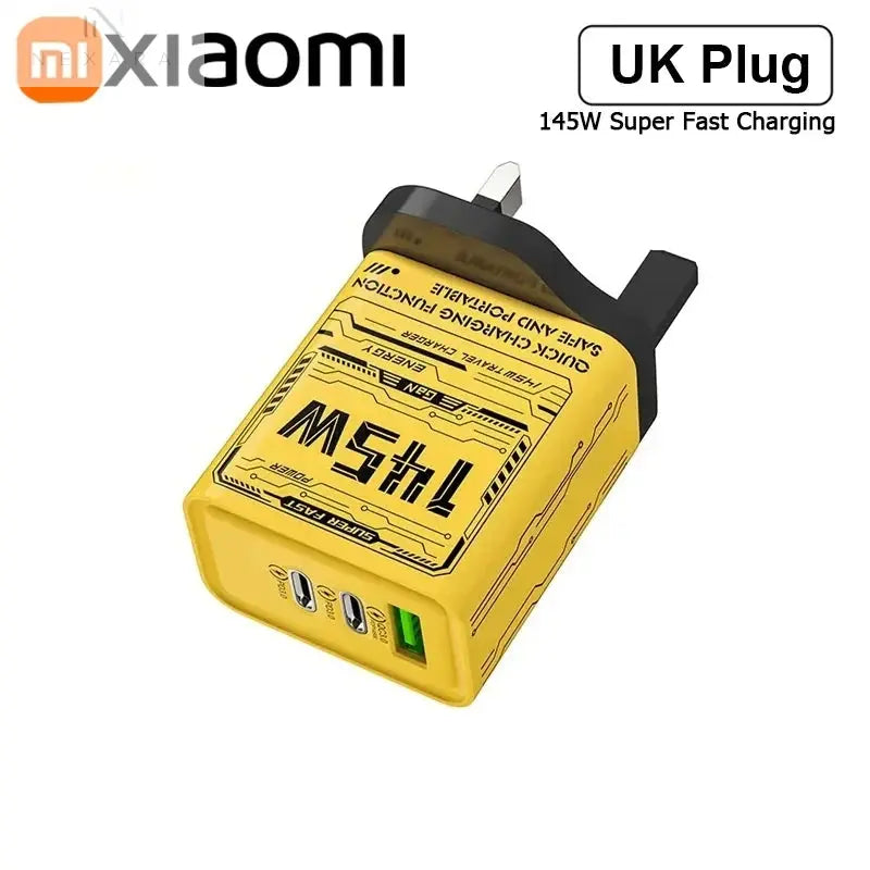 Xiaomi 145W Triple Port Ultra-Fast Charging Adapter - Versatile Power Solution for Huawei, iPhone, and Samsung Devices