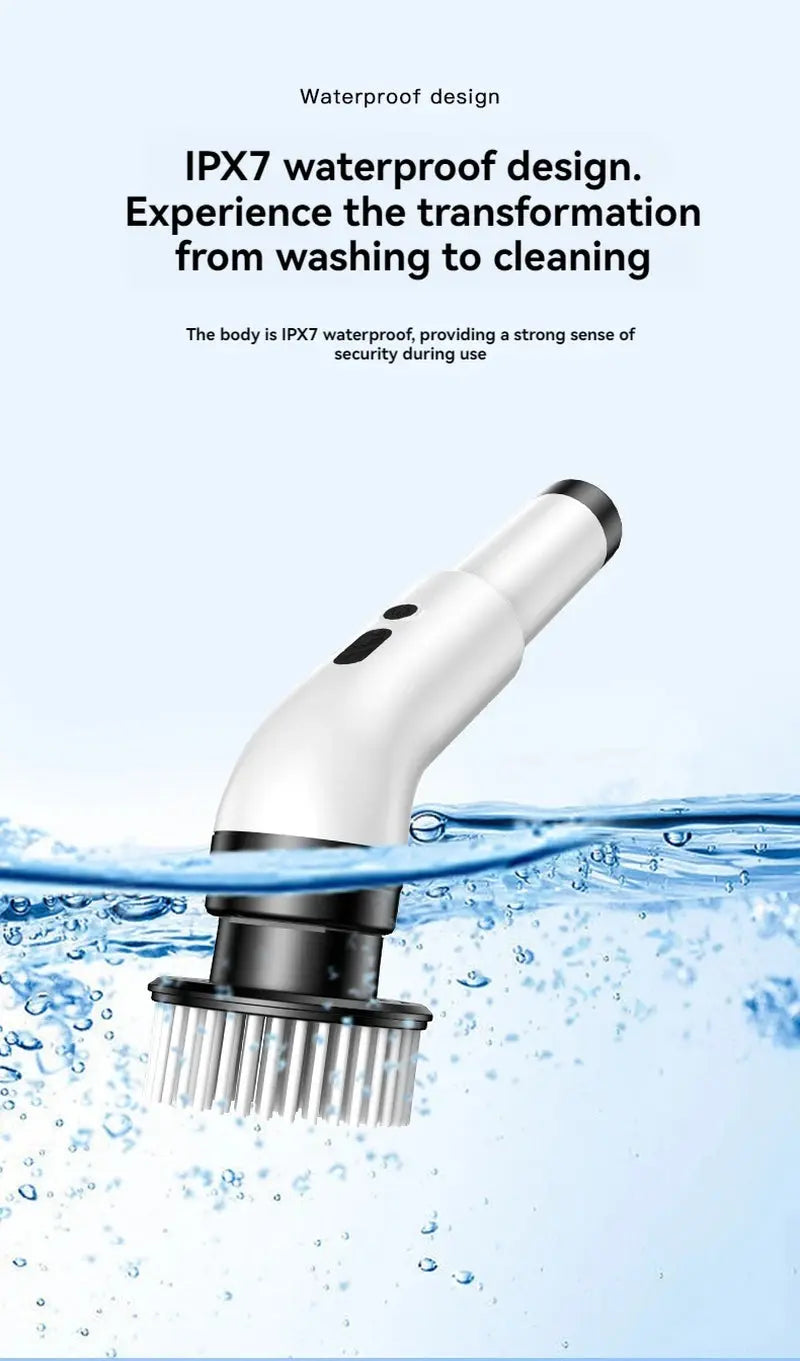 Wireless 9-in-1 Electric Cleaning Brush with Telescopic Handle
