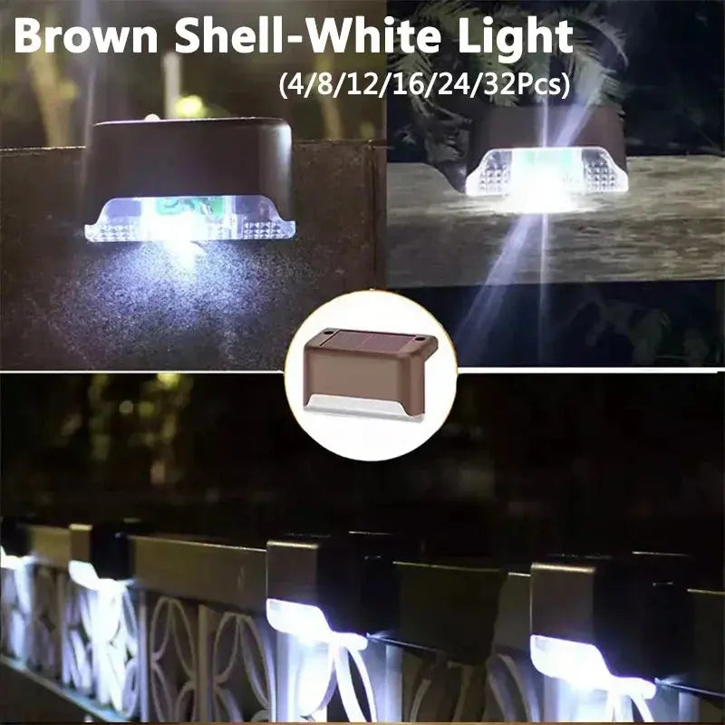 Outdoor Waterproof LED Solar Deck Lights - 4 to 32 Pack for Patios, Stairs, Railings, and Pathways