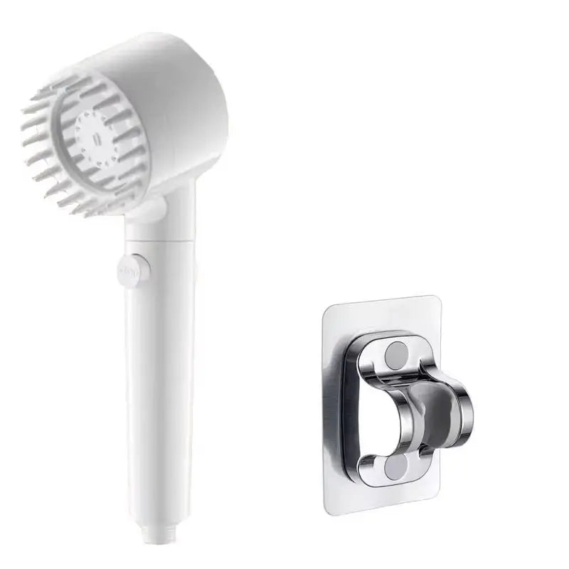 Three-Speed Adjustable Portable Showerhead with Massage Feature and Filter