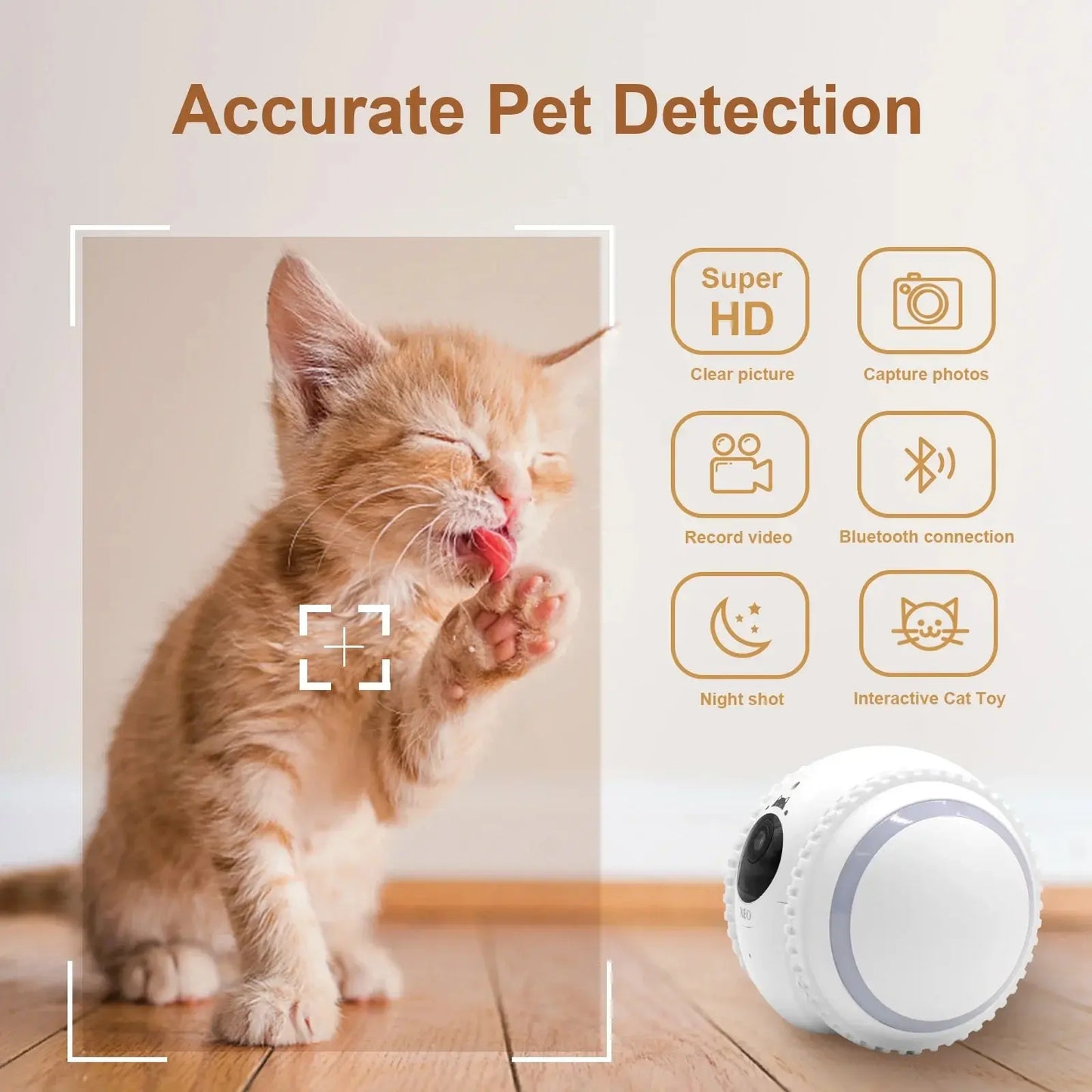 XBO R2 HD Pet Camera Companion Robot with AI Recognition and Two-Way Voice Functionality