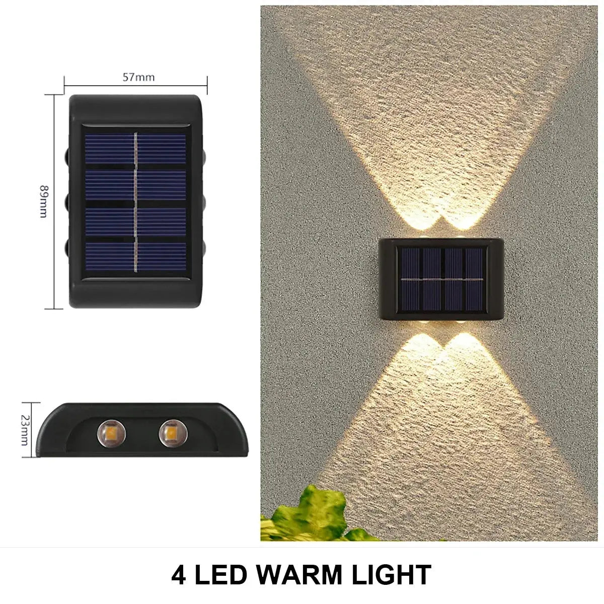 Solar Wall and Fence Lights - LED Outdoor Waterproof Sconces with Dusk to Dawn Sensor (1-12 PCS)