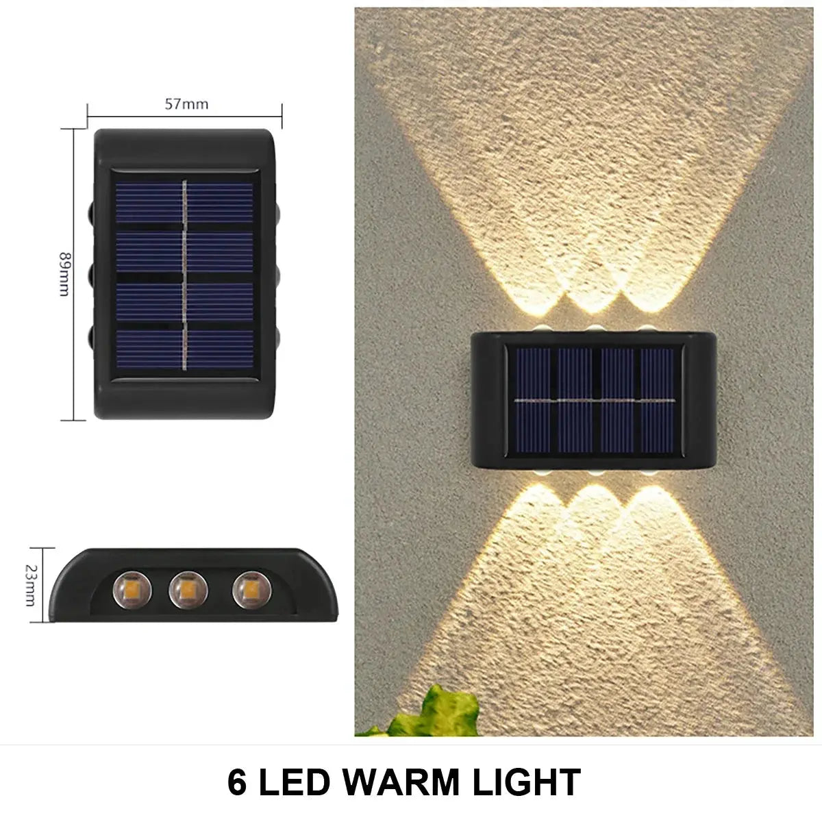 Solar Wall and Fence Lights - LED Outdoor Waterproof Sconces with Dusk to Dawn Sensor (1-12 PCS)