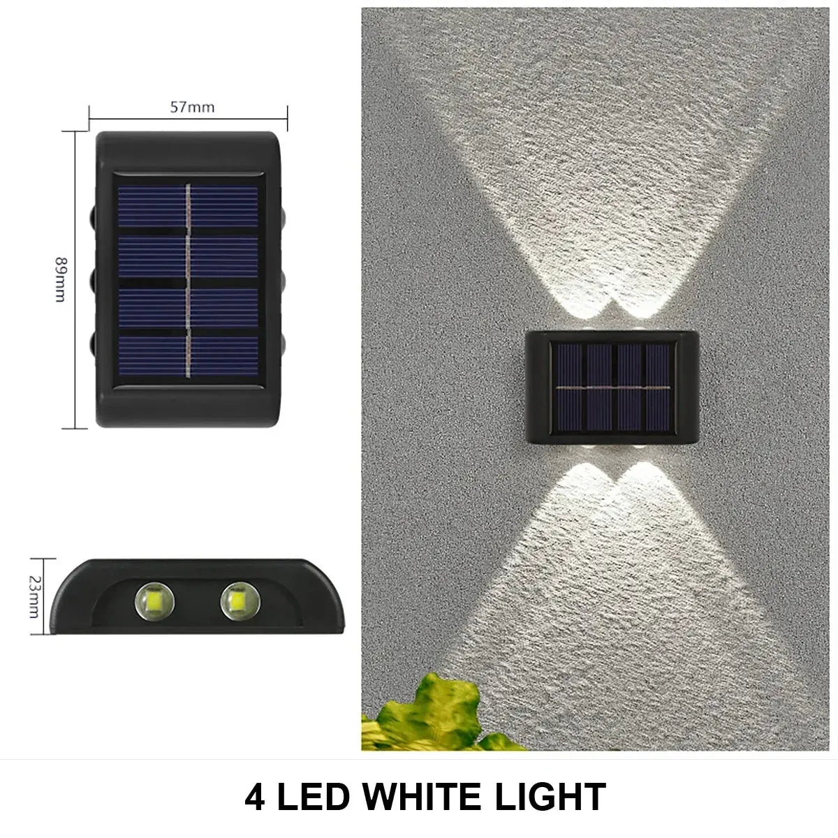 Solar Wall and Fence Lights - LED Outdoor Waterproof Sconces with Dusk to Dawn Sensor (1-12 PCS)