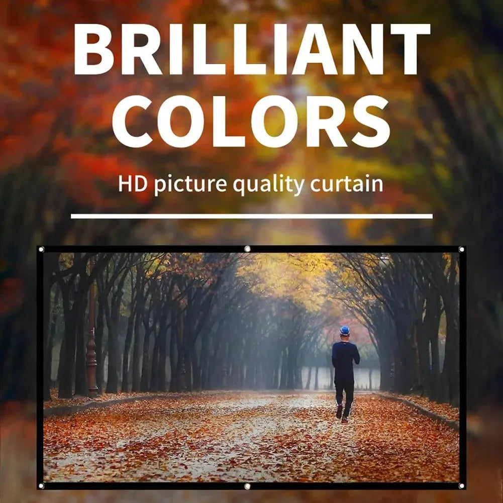 16:9 Portable HD Projector Screen - Available in 60/72/84/100/120/150 Inch