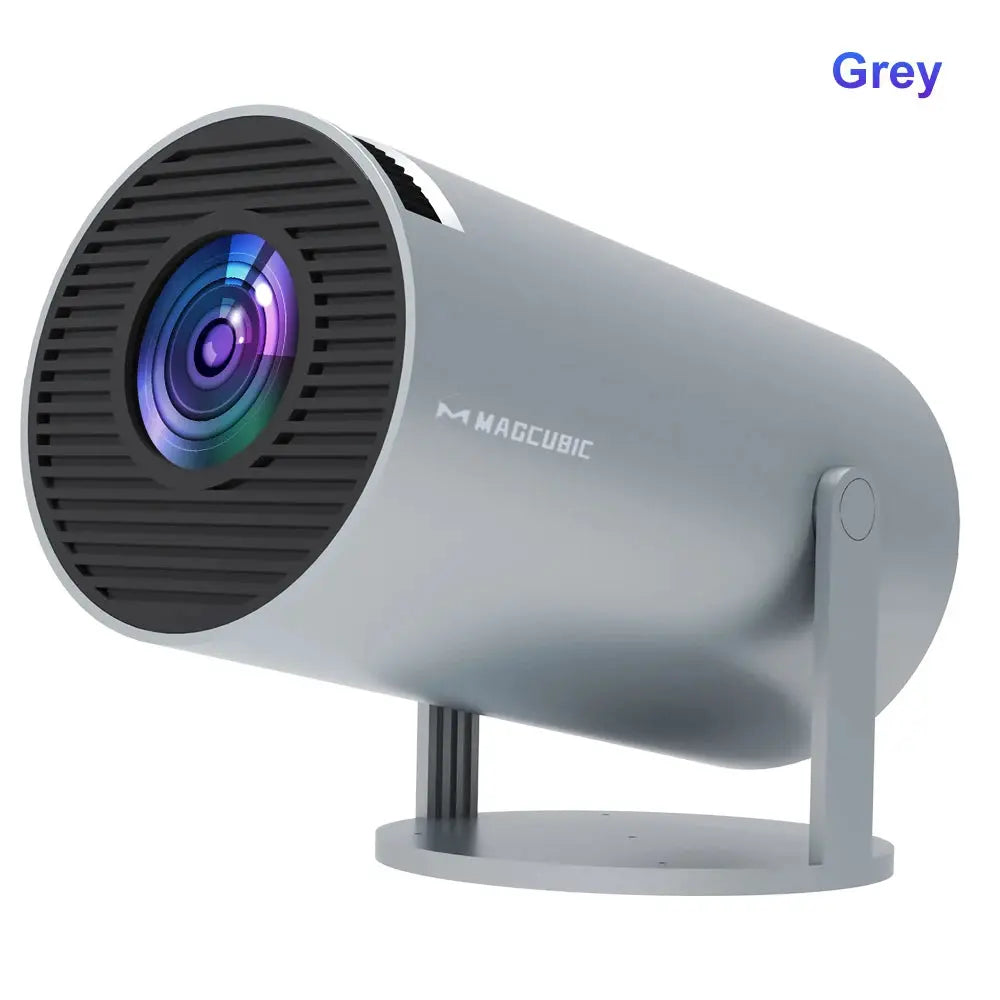 HY300 Pro 4K Portable Projector with Android 11, Dual WiFi, 290 ANSI Lumens, and Bluetooth 5.0 for Outdoor Cinema