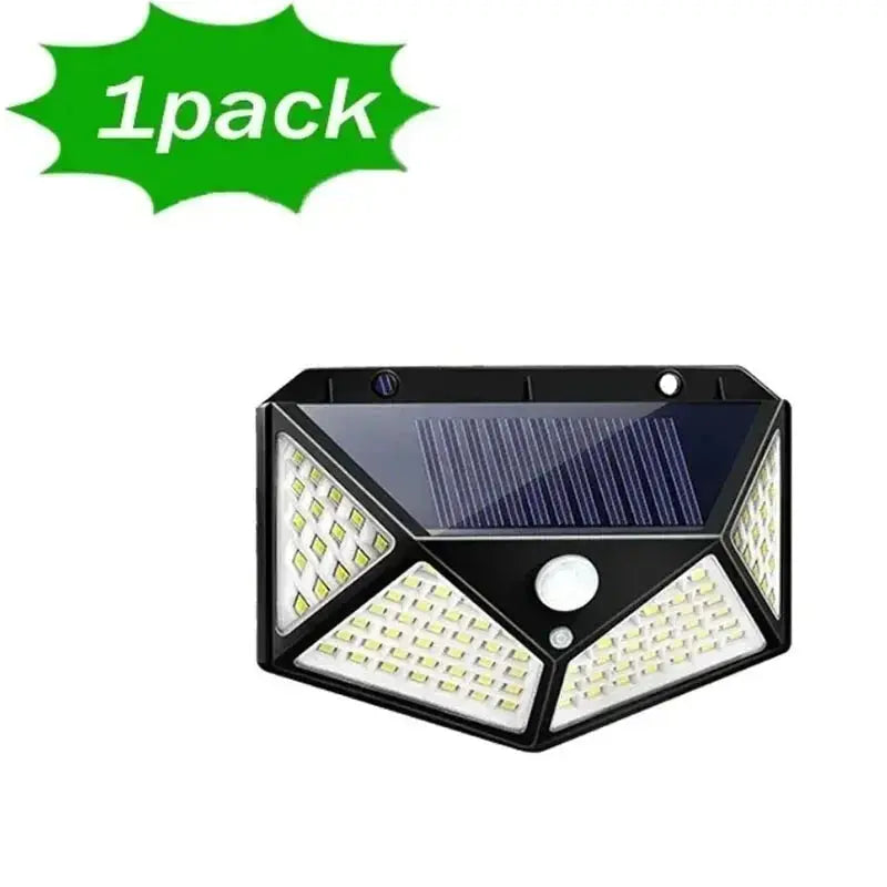 100 LED Outdoor Solar Wall Lights with PIR Motion Sensor - (Available in 1/2/4/6 Packs)