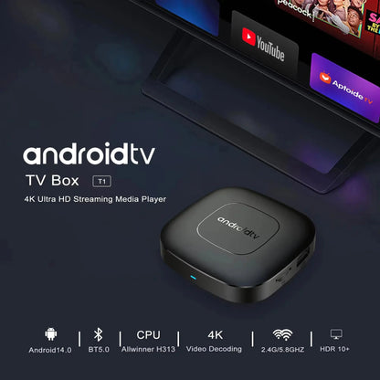 Android 13 Smart Home Theater TV Box with Allwinner H313, Google Assistant, Netflix Streaming, Bluetooth Media Player, 2GB RAM, 16GB Storage