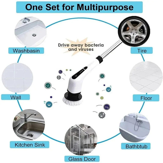 8-in-1 Multifunctional Electric Cleaning Brush