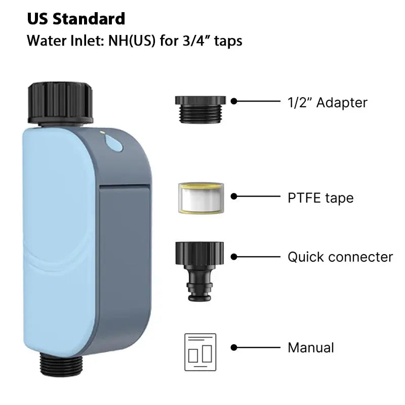 Smart Wi-Fi Garden Watering Timer - Tuya Automatic Sprinkler and Remote Drip Irrigation System for Outdoor Water Control