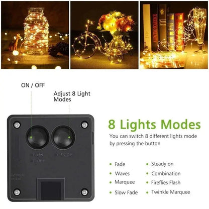 LED Solar Fairy String Lights for Outdoor Garden