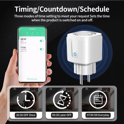 TUYA Smart Plug - WiFi/Zigbee 3.0 Socket, 16A/20A