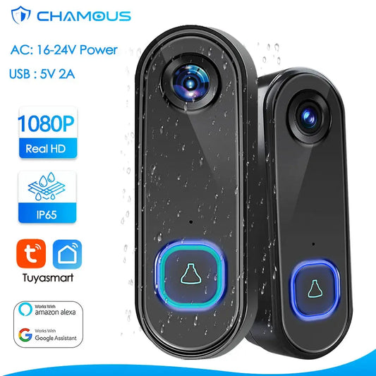 TUYA Wireless Outdoor Video Doorbell Camera with 1080P Resolution