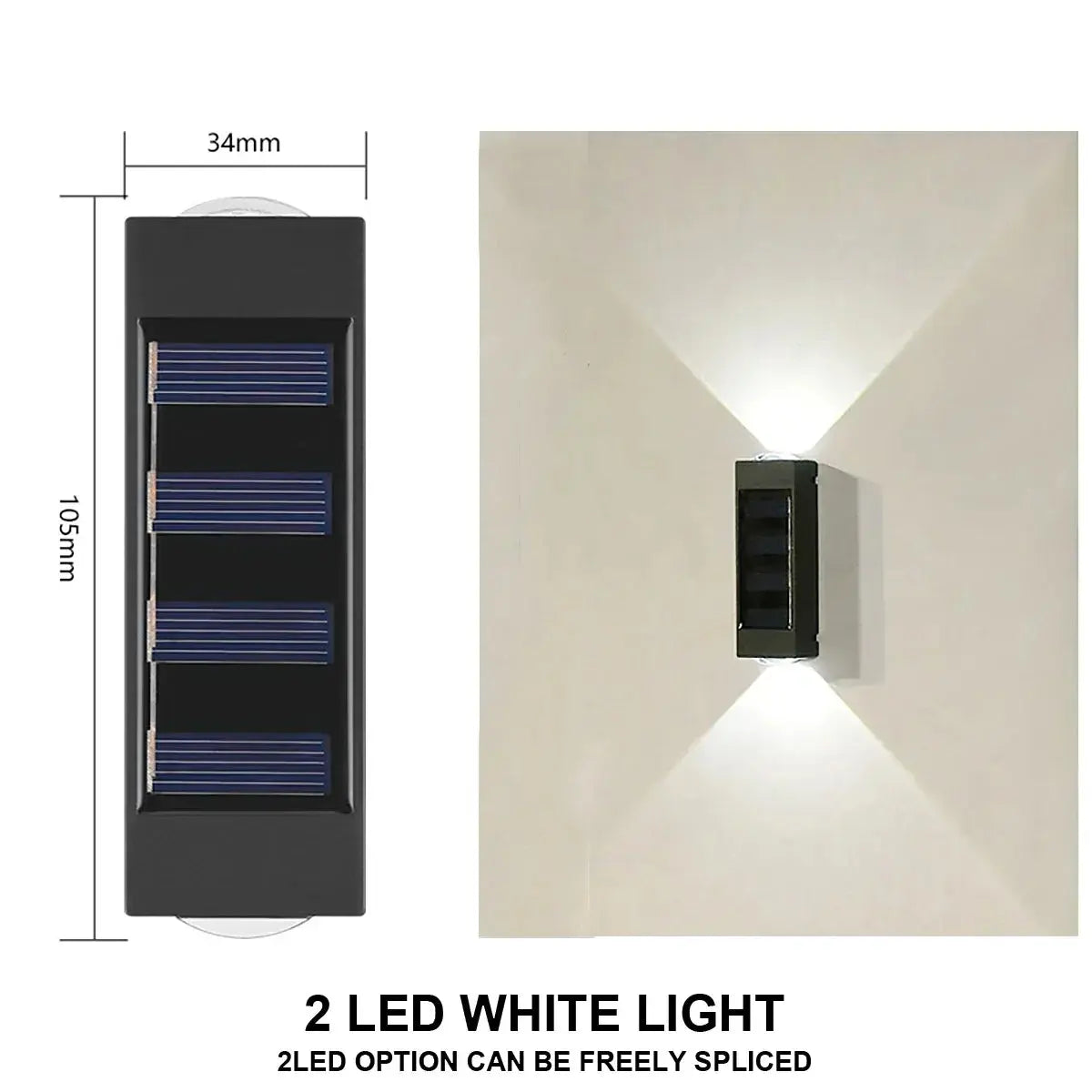 Solar Wall and Fence Lights - LED Outdoor Waterproof Sconces with Dusk to Dawn Sensor (1-12 PCS)