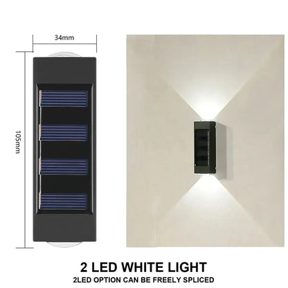 Solar Wall and Fence Lights - LED Outdoor Waterproof Sconces with Dusk to Dawn Sensor (1-12 PCS)