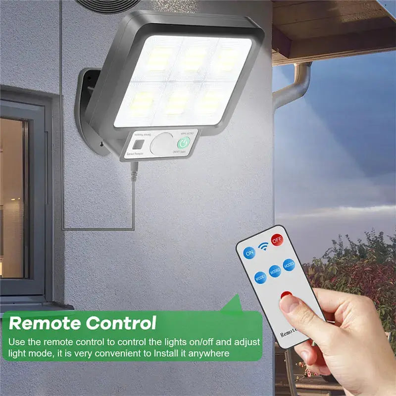 LED Solar Split Wall Lamp with Motion Sensor - 3 Modes Outdoor Waterproof