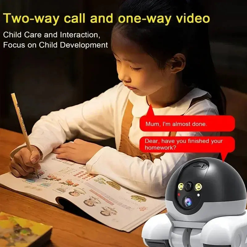 1080P HD WiFi IP Surveillance Camera with PTZ Auto Tracking for Baby and Pet Monitoring in Smart Homes